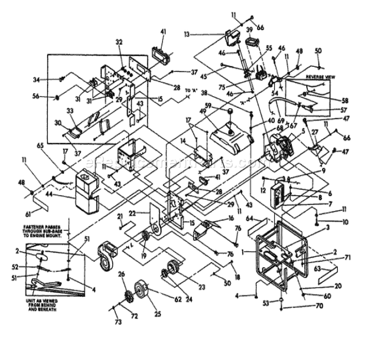Page C Diagram and Parts List for 9589-0 CCW170 Briggs and Stratton Generator
